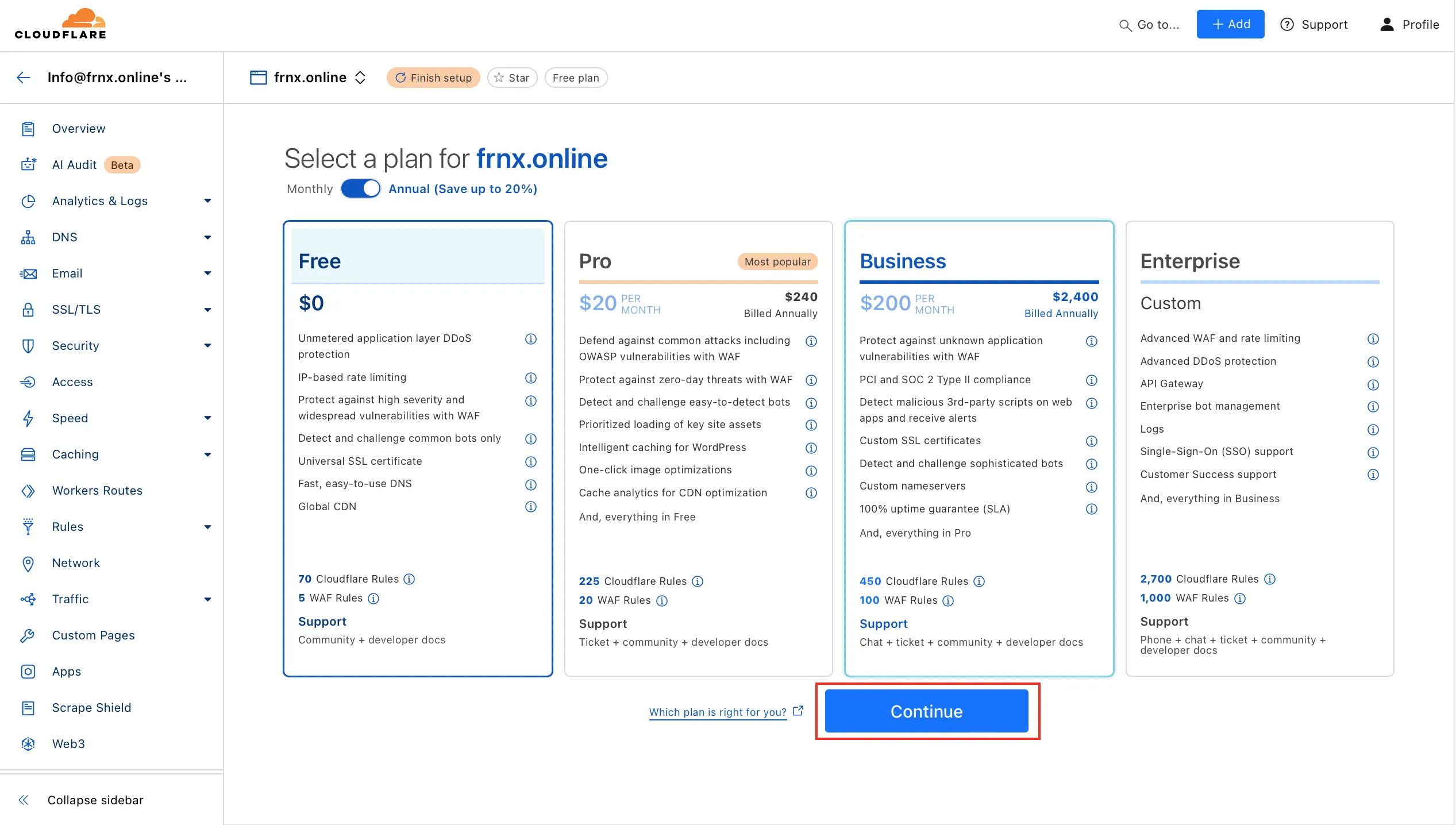 Выбор тарифа