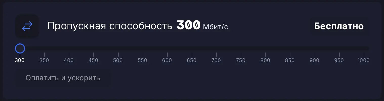 Управление скоростью